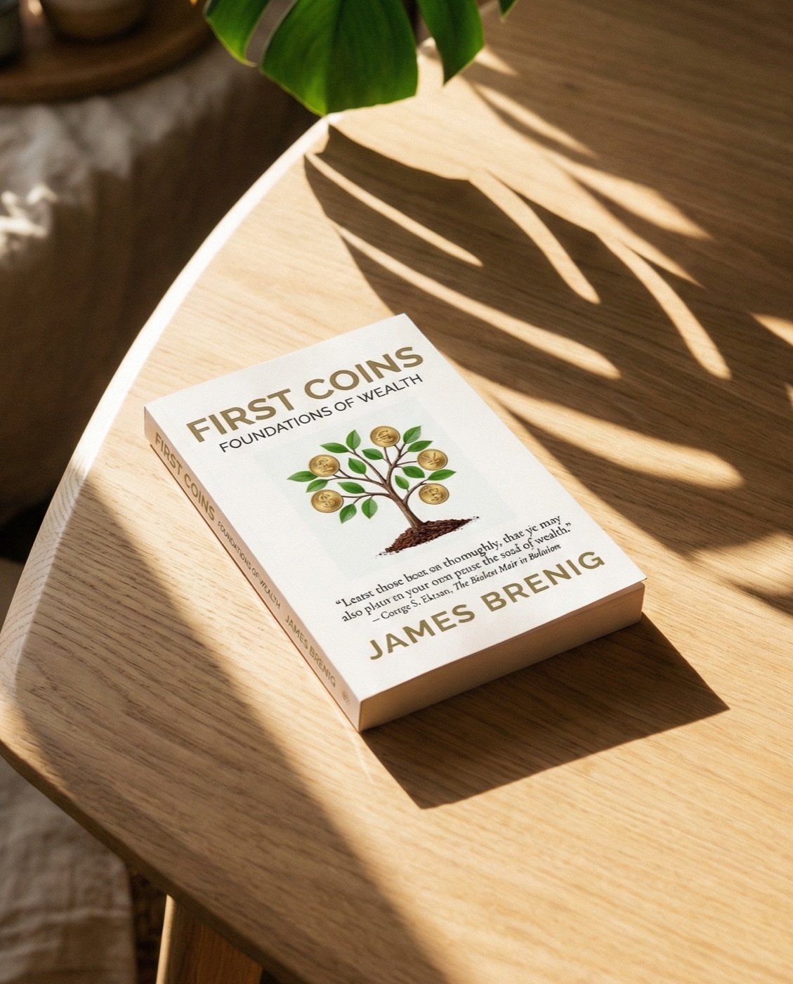 First Coins on a table in morning light
